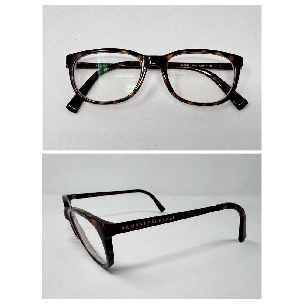 Armani Exchange AX3005 Eyeglass Frames Only Tortoise 8037 52-17-145 Authentic